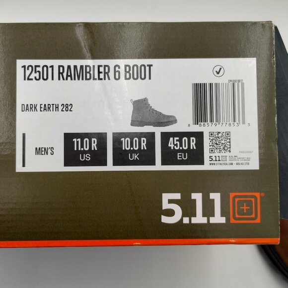5.11 Tactical Ramber 6 Boot Dark Earth Size 11 - Picture 11 of 16